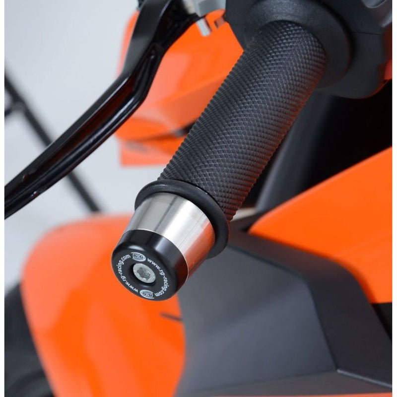 Load image into Gallery viewer, R&G Racing Black Bar End Sliders For 2018-2019 Husqvarna SVARTPILEN 401