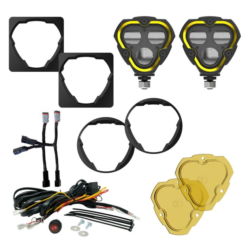 Load image into Gallery viewer, KC HiLiTES FLEX ERA 3 Dual Mode SAE Fog LED Light Pods - 2-Light Master Kit - Toyota Aftermarket Bumper