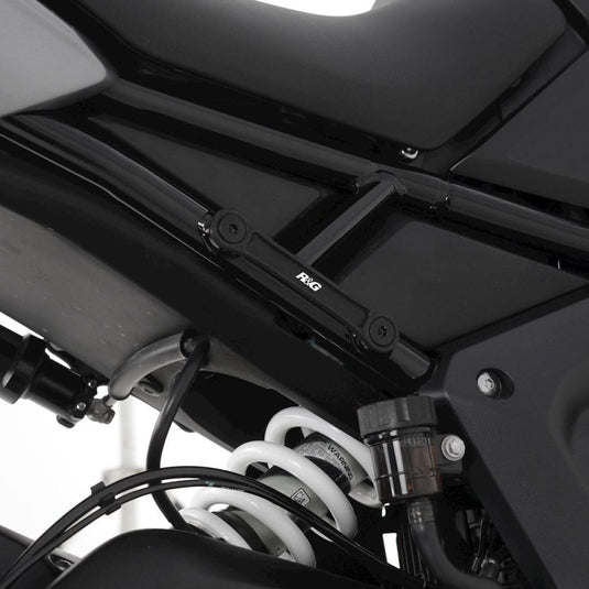 R&G Racing Black Rear Foot Rest Delete Blanking Plates For 2022-2024 Triumph Tiger 660 Sport