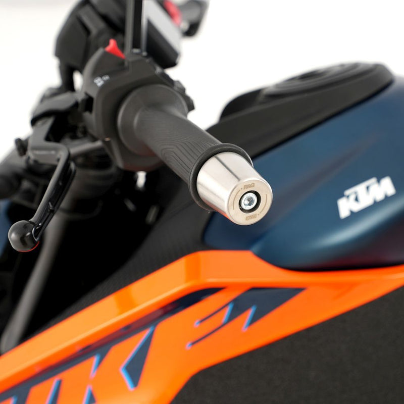 Load image into Gallery viewer, R&G Racing Stainless Steel Bar Ends For 2024-2025 KTM 125 Duke