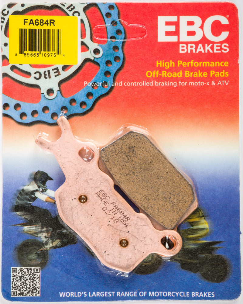 Load image into Gallery viewer, EBC 1 Pair Sintered R Series Heavy-Duty Brake Pads MPN FA684R