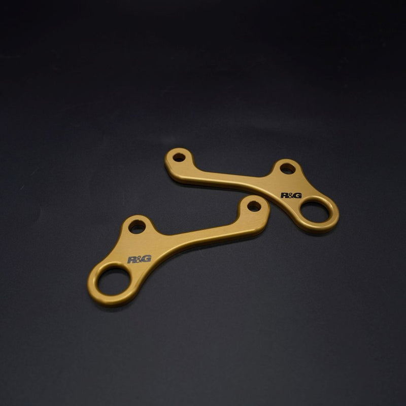 Load image into Gallery viewer, R&G Racing Black Tie-Down Hook Pair For 2013-2016 Triumph Daytona 675 ABS