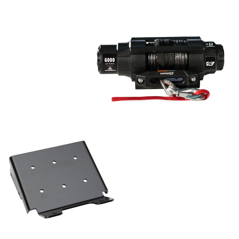 Load image into Gallery viewer, Viper 6000lbs V3 Winch Black Rope With Mount For Suzuki King Quad 400 2008-2020