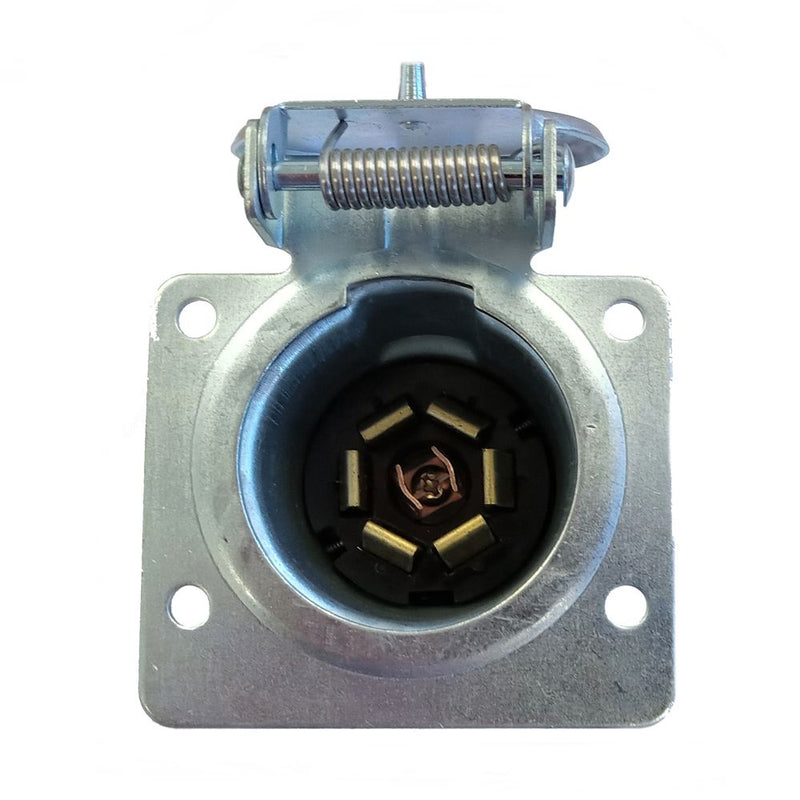 Load image into Gallery viewer, 7-Way RV Style Flat Blade Metal Car End Socket