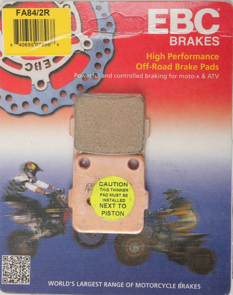 Load image into Gallery viewer, EBC 1 Pair Sintered R Series Heavy-Duty Brake Pads MPN FA84/2R