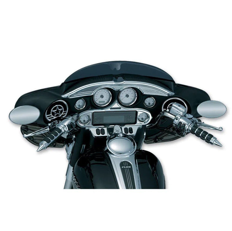 Load image into Gallery viewer, Kuryakyn Chrome Stereo Radio Dash Insert Accent Cover Harley Electra Street Tri