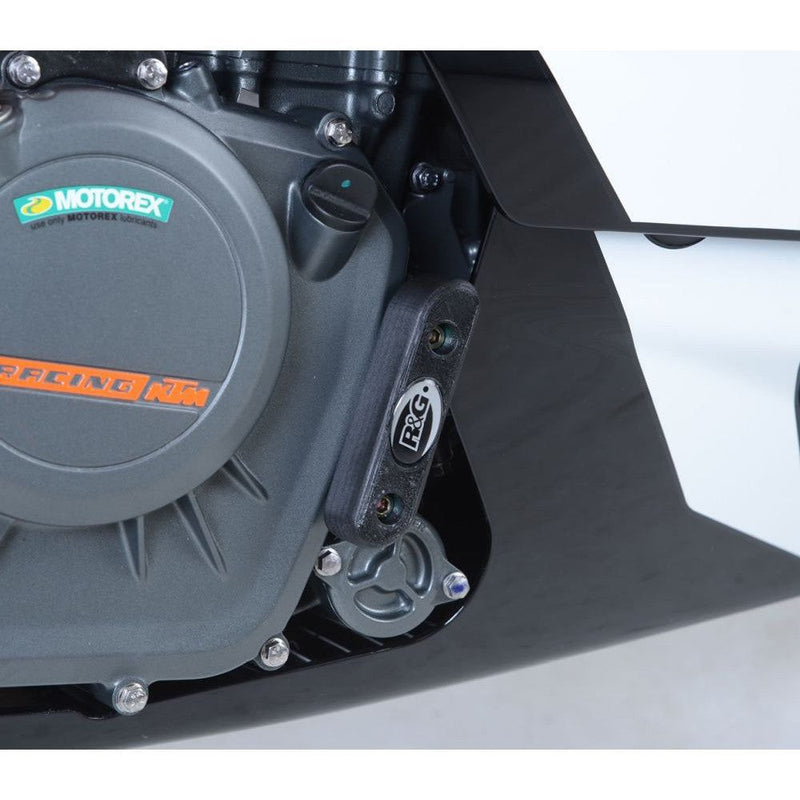 Load image into Gallery viewer, R&G Racing Black Engine Case Sliders RHS For 2017-2020 KTM 390 RC ECS0123BK