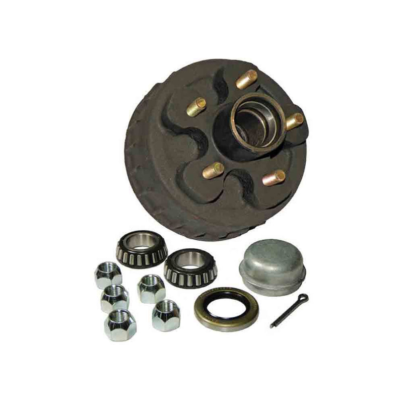 Load image into Gallery viewer, Trailer Hub and Drum Assembly - 5 on 4-1/2" Bolt Circle, 1,250lb Capacity for Straight Spindle