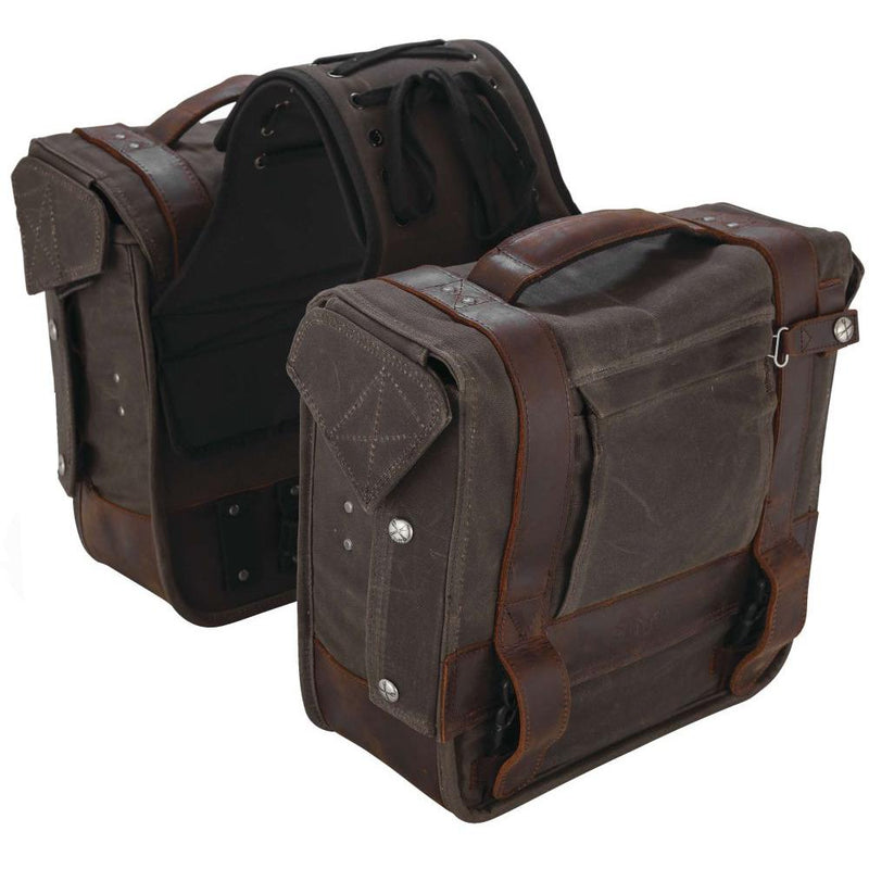 Load image into Gallery viewer, Burly Brand Voyager Throw Over Saddlebags Dark Oak - B15-1002D