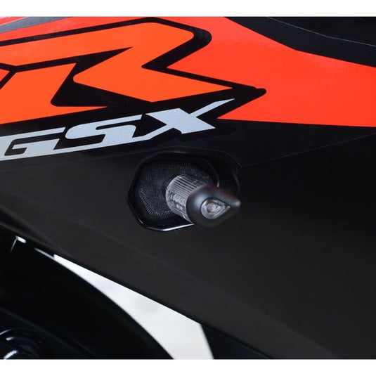 R&G Racing Black Front Indicator Adapters For 2017-2024 Suzuki GSX-R125