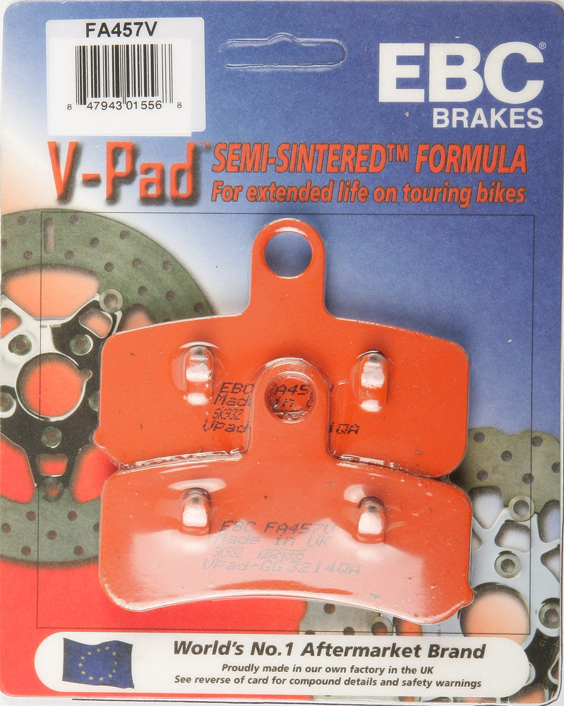 Load image into Gallery viewer, EBC 1 Pair V-Pad Semi-Sintered Touring Brake Pads MPN FA457V