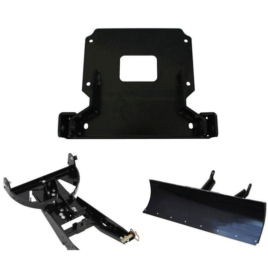 Denali Black UTV Snow Plow Kit For Polaris Ranger 570 4x4 Full Size 2015-2017