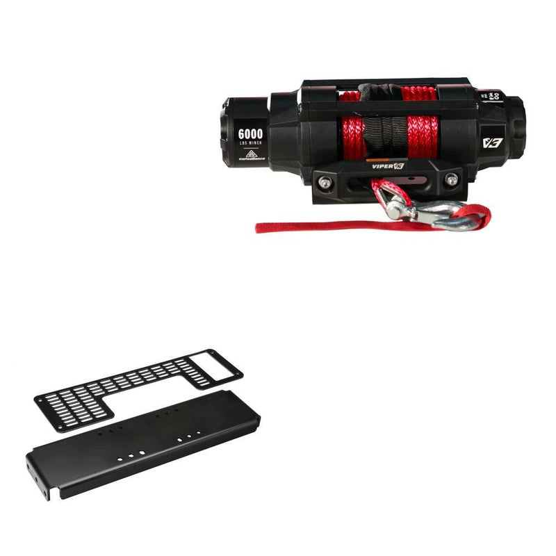 Load image into Gallery viewer, Viper 6000lbs V3 Winch Red Rope With Mount For Polaris Ranger 500 2002-2008