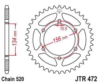 Load image into Gallery viewer, JT Sprockets Rear Steel Sprocket 40 Tooth 40T 520 Chain JTR472.40