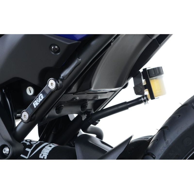 Load image into Gallery viewer, R&G Racing Black Rear Foot Rest Delete Blanking Plates For 2016-2020 Yamaha MT-07 Tracer 700 FJ-07