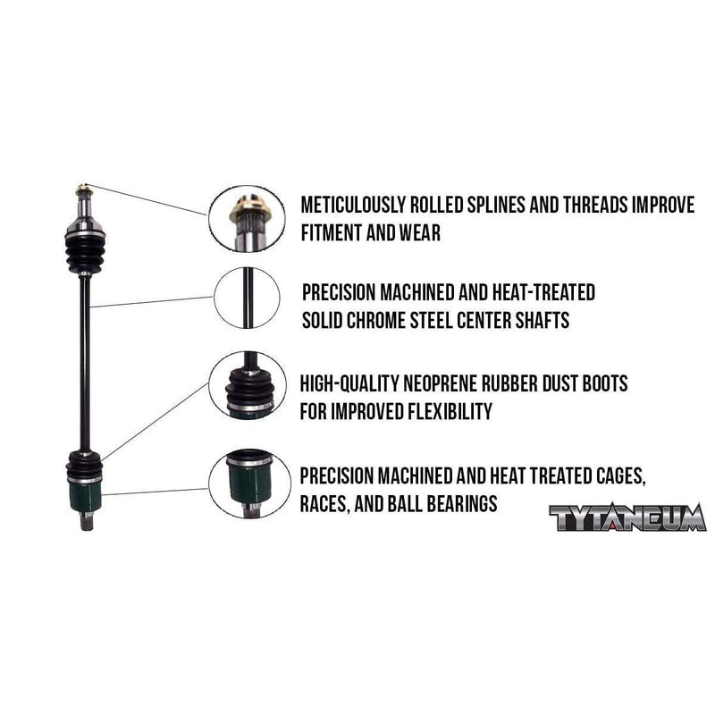 Load image into Gallery viewer, Tytaneum OE Style Front/Rear CV Axle Set For 2017 Polaris Ranger Crew XP 900 EPS