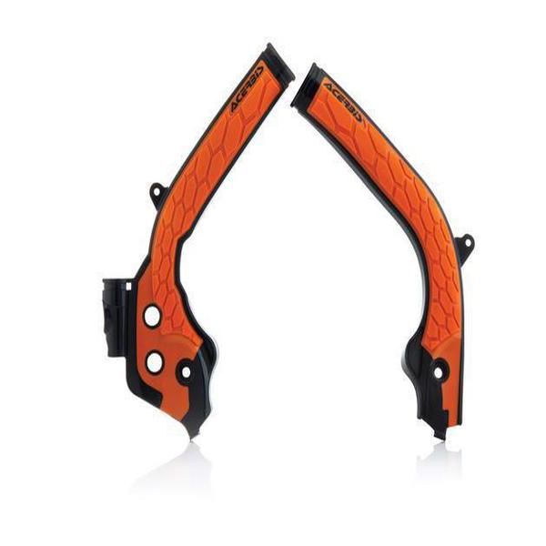 Load image into Gallery viewer, Acerbis Black/16 Orange X-Grip Frame Guard - 2449535229