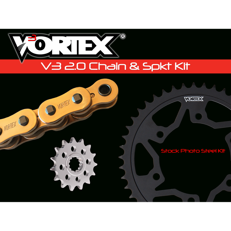 Load image into Gallery viewer, Vortex Gold WSS G530SX3-108 Chain and Sprocket Kit 16-43 Tooth - CKG2145