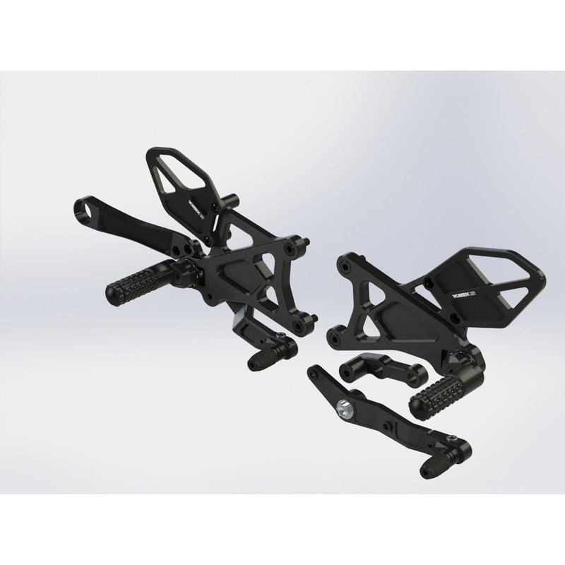 Load image into Gallery viewer, Vortex Racing Adjustable Rear Set Black - RS671K