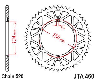 Load image into Gallery viewer, JT Sprockets Rear Racelite Aluminum Race Sprocket Black 46 Tooth 46T 520 Chain