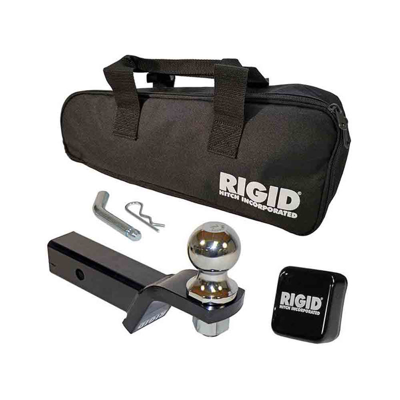 Load image into Gallery viewer, Rigid Hitch 2 5/16" Hitch Ball & Ball Mount Assembly with Storage Bag for 2" Receivers - 3/4" Rise - 8" Length