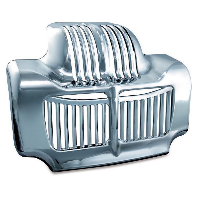 Load image into Gallery viewer, Kuryakyn Front Chrome Plated Engine Oil Cooler Cover Trim Harley Touring Bagger
