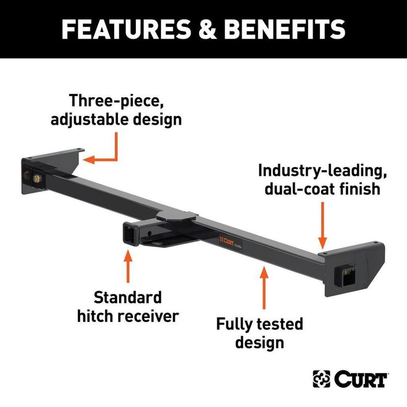 Load image into Gallery viewer, Curt Multi-Fit Adjustable RV Trailer Hitch, 2" Receiver (Up to 66" Wide Frames)