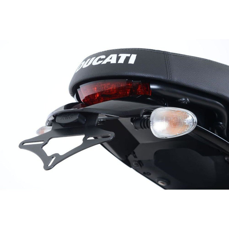 Load image into Gallery viewer, R&G Racing Black Tail Tidy License Plate Holder For 2016-2020 Ducati Scrambler Sixty2