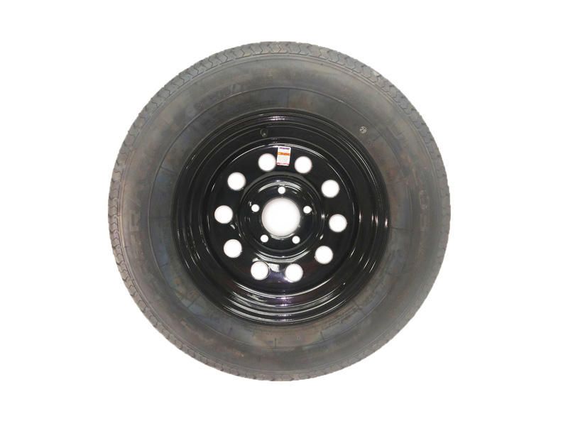 Load image into Gallery viewer, 15 inch Trailer Tire and Black Painted Modular Wheel Assembly