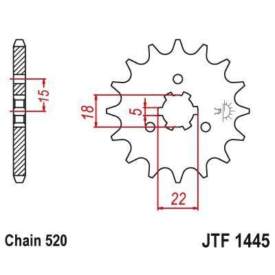 Load image into Gallery viewer, JT Sprockets Front Steel Countershaft Sprocket 11 Tooth 11T 520 Chain