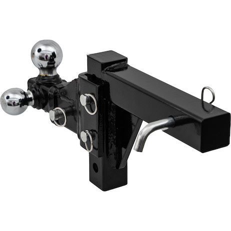 Load image into Gallery viewer, Adjustable Tri-Ball Hitch Solid Shank With 1-7/8, 2, and 2-5/16 Inch Chrome Hitch Balls