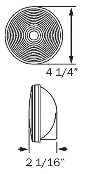 Load image into Gallery viewer, 4" Round Red Tail Light - Grommet Mount