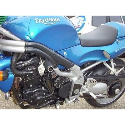 Load image into Gallery viewer, R&G Racing Black Classic Style Crash Protectors For 2001-2007 Triumph Speed Triple