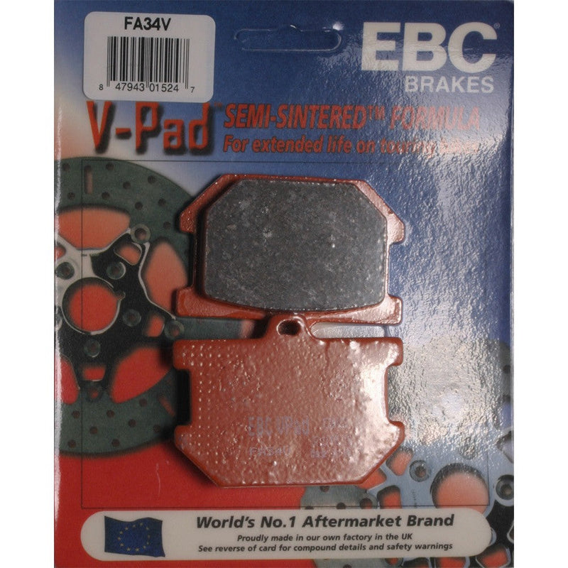 Load image into Gallery viewer, EBC 1 Pair V-Pad Semi-Sintered Touring Brake Pads MPN FA34V