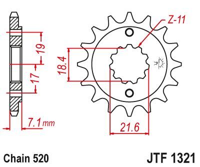 Load image into Gallery viewer, JT Sprockets Front Steel Countershaft Sprocket 14 Tooth 14T 520 Chain