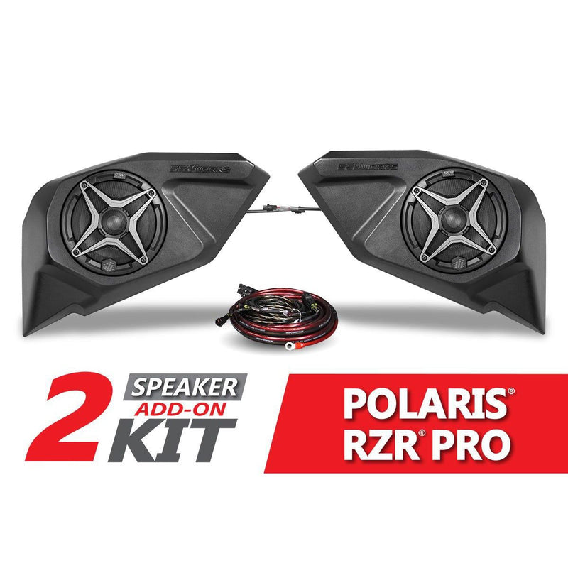 Load image into Gallery viewer, SSV Works Rear 6.5" Add On Speaker Pods With Red Grills For Polaris RZR Pro 20-22