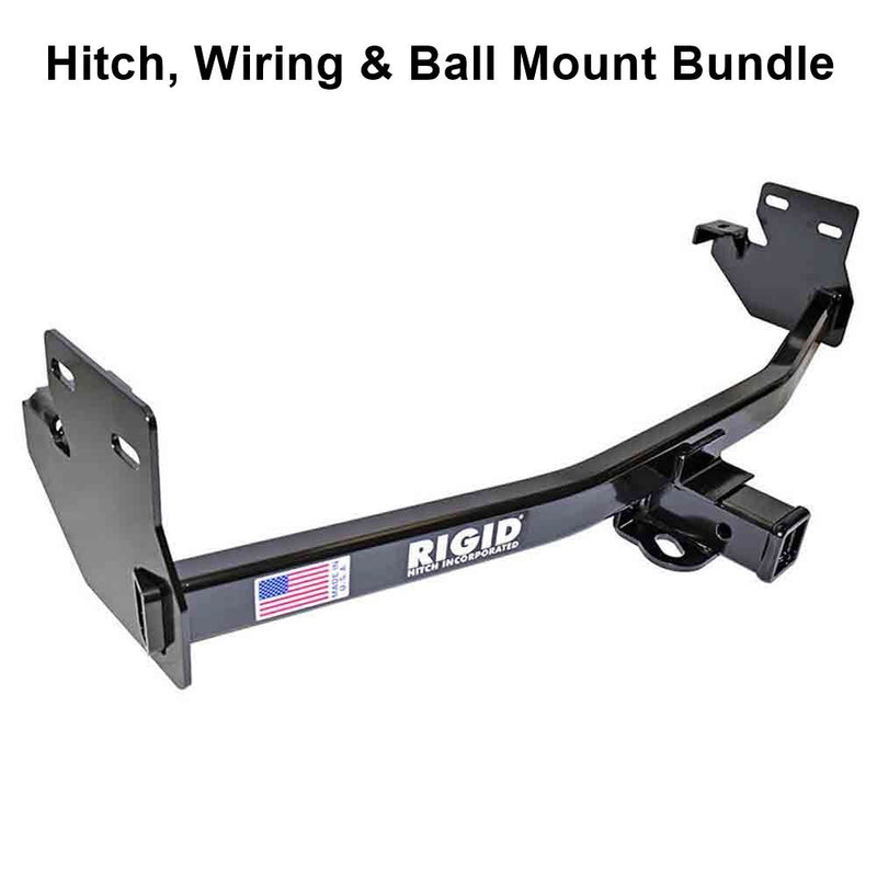 Load image into Gallery viewer, Rigid Hitch (R3-0871) Class IV 2 Inch Receiver Trailer Hitch Bundle - Includes Ball Mount and Custom Wiring Harness - fits 2004-2012 GMC Canyon, Chevrolet Colorado And 2006-2008 Isuzu Pickup I-Series