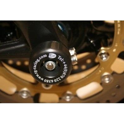 Load image into Gallery viewer, R&G Racing Black Fork Protectors For 2005-2010 Triumph Speed Triple