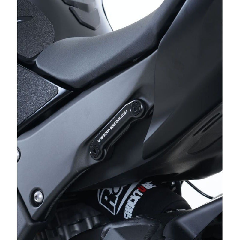 Load image into Gallery viewer, R&G Racing Black Rear Foot Rest Delete Blanking Plates For 2015-2019 Kawasaki Ninja ZX10R ZX1000