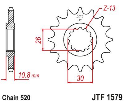 Load image into Gallery viewer, JT Sprockets Front Steel Countershaft Sprocket 15 Tooth 15T 520 Chain