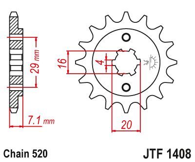 Load image into Gallery viewer, JT Sprockets Front Steel Sprocket 15 Tooth 15T 520 Chain JTF1408.15