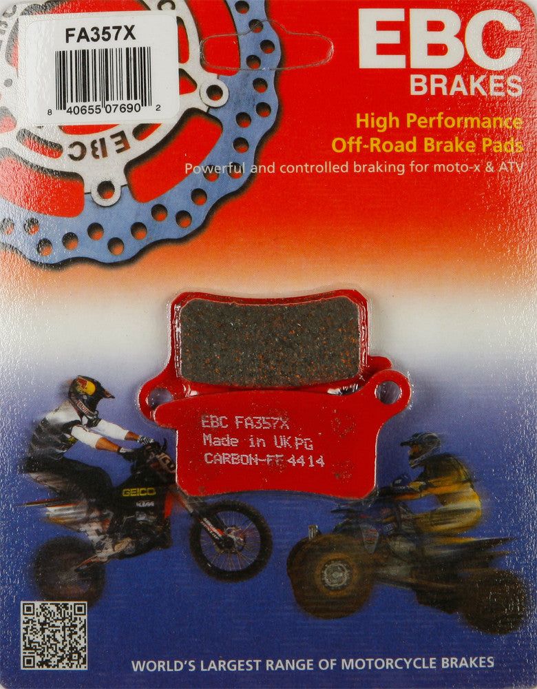 Load image into Gallery viewer, EBC 1 Pair Performance X-Series Carbon Brake Pads MPN FA357X