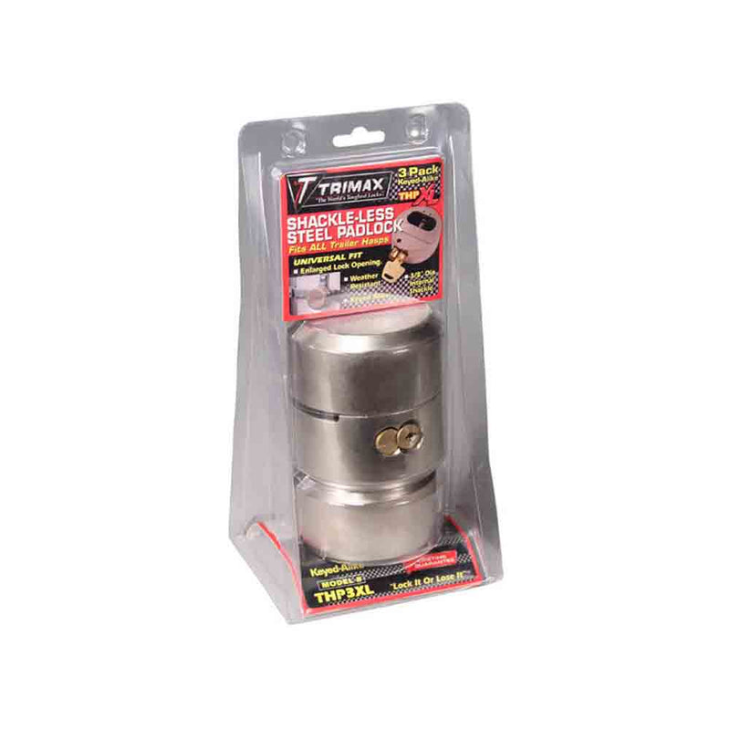 Load image into Gallery viewer, Hockey Puck Hasp Locks - 3pk Keyed Alike