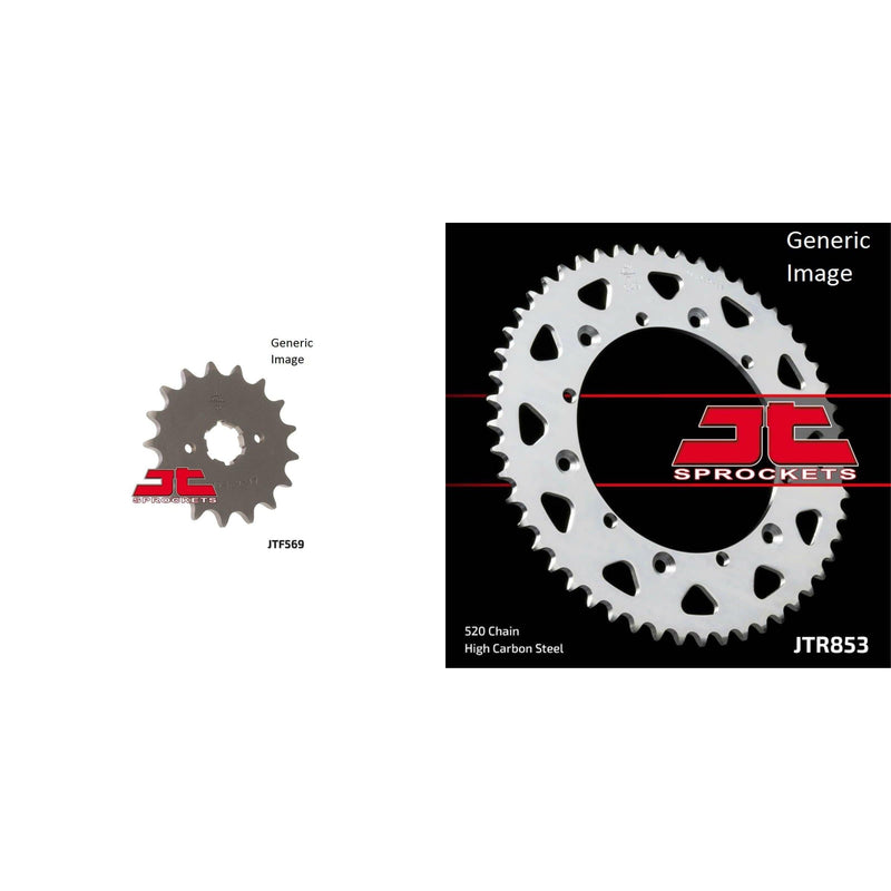 Load image into Gallery viewer, JT SPROCKETS Front and Rear Steel Sprocket Kit for OffRoad YAMAHA DT400 1977