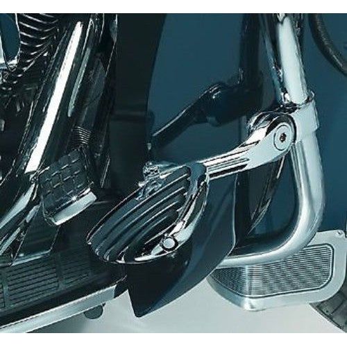 Load image into Gallery viewer, Kuryakyn Chrome 1.25 Engine Guard Long Arm Mini Floorboard Wings Harley Honda
