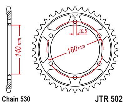 Load image into Gallery viewer, JT Sprockets Rear Steel Sprocket 42 Tooth 42T 530 Chain JTR502.42