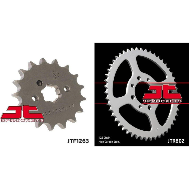 Load image into Gallery viewer, Front & Rear Sprocket Kit for KAWASAKI KE100 B1-B20-USA 82-01 JT Sprockets