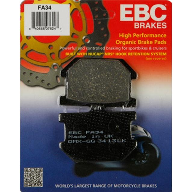Load image into Gallery viewer, EBC Brake Pad Kit FA34 for Yamaha XV920RH/RJ 1981-1982
