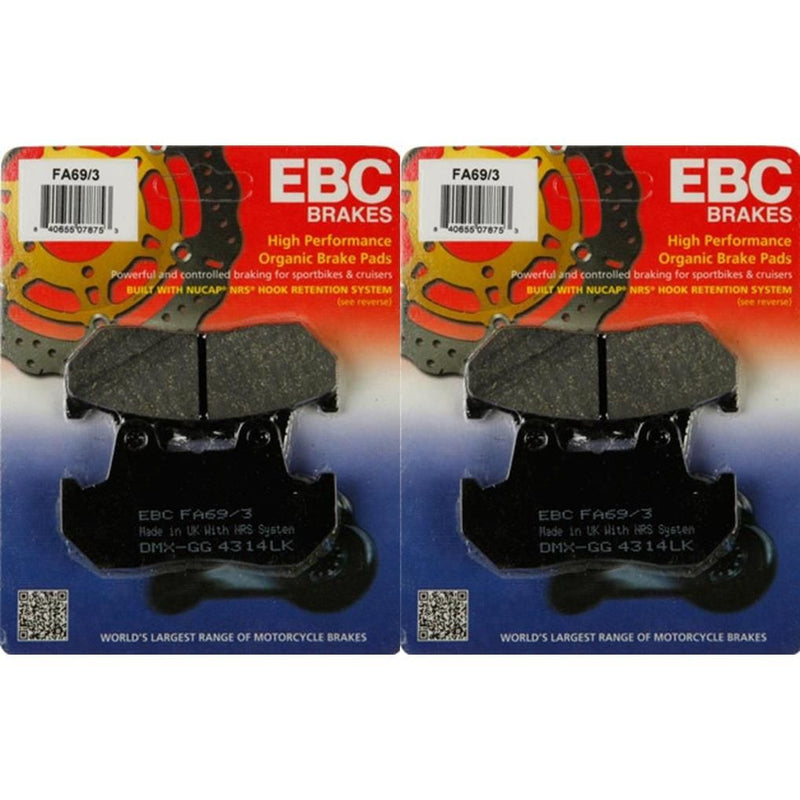 Load image into Gallery viewer, EBC Brake Pad Rear Kit FA69/3 for Honda Gold Wing 1200/I/A (5MM Rotor) 1984-1985
