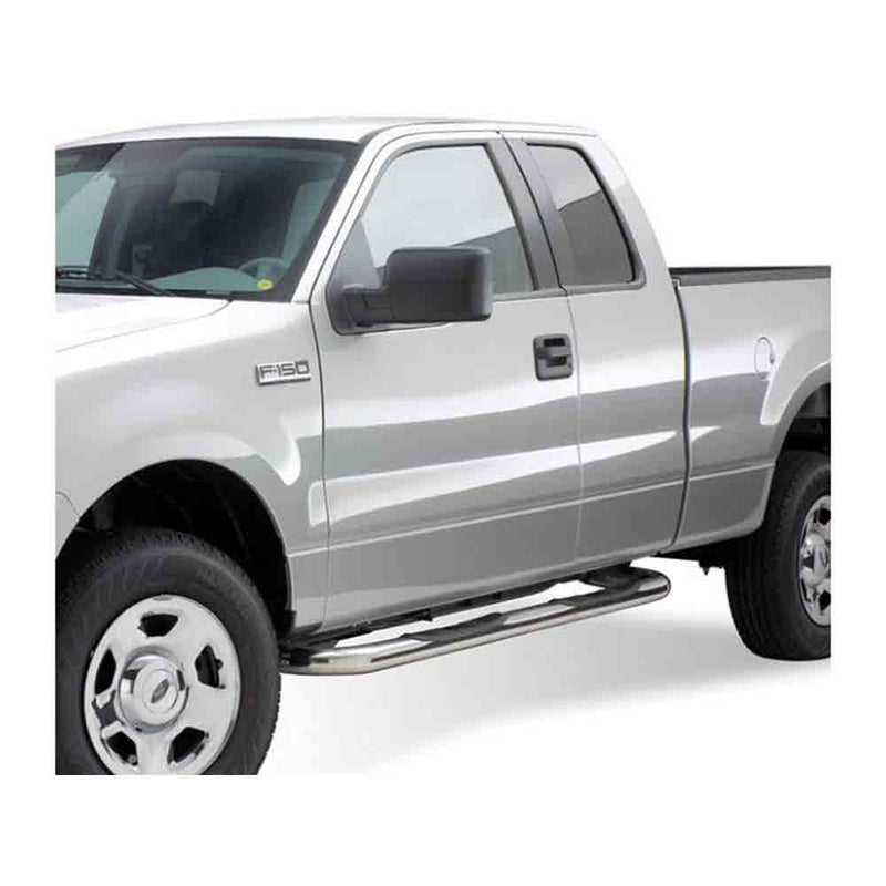 Load image into Gallery viewer, Westin E-Series 3 Inch Round Nerf Bars - Polished Stainless Steel fits 2004-2008 Ford F-150 SuperCab and SuperCrew (Except Heritage)